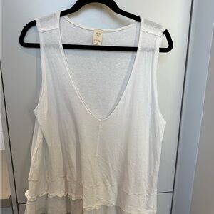 We The Free White Layered Tank Top